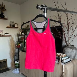 Nike Women's Red/Pink Athletic Tank Top